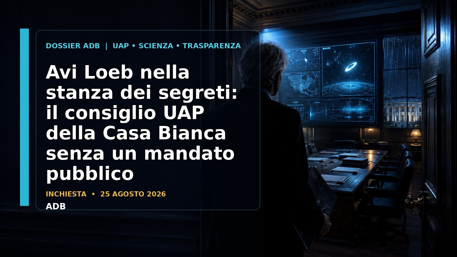 Avi Loeb nella stanza dei segreti: il consiglio UAP della Casa Bianca senza un mandato pubblico