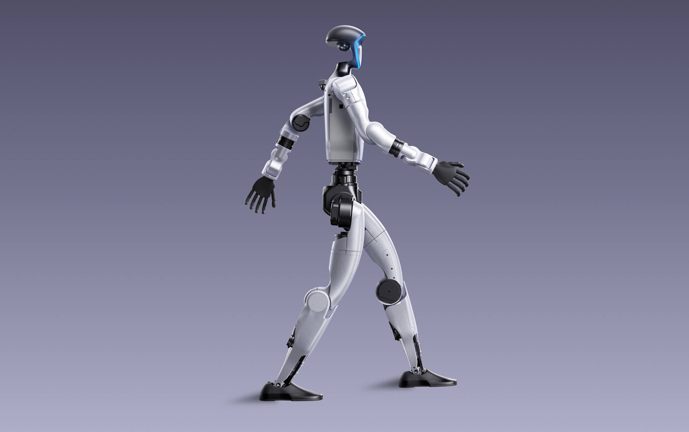 Robot umanoide Unitree G1 su sfondo chiaro