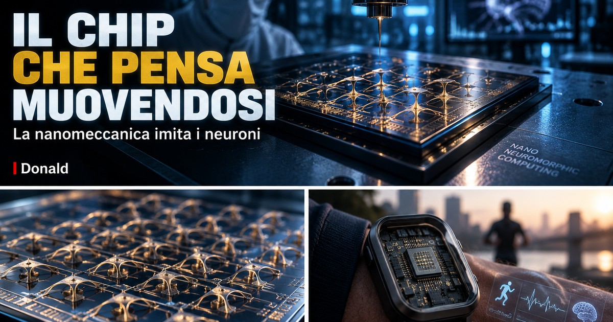 Il chip che pensa muovendosi: la nanomeccanica imita i neuroni