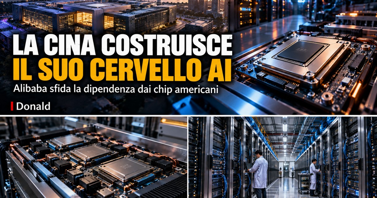 La Cina costruisce il suo cervello AI: Alibaba sfida la dipendenza dai chip americani