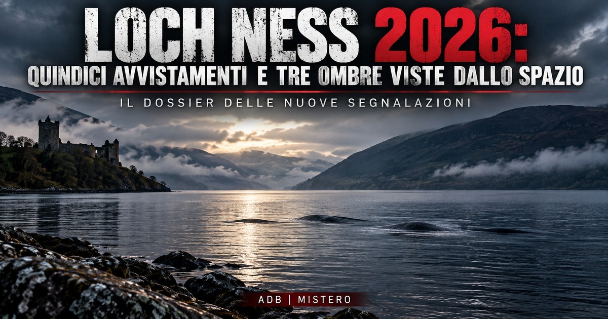 Loch Ness 2026: quindici avvistamenti e tre ombre viste dallo spazio