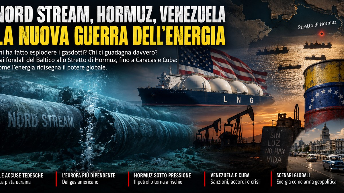 Visualizzazione editoriale di una petroliera nello Stretto di Hormuz