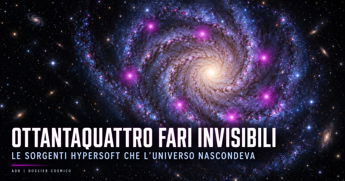 Ottantaquattro fari invisibili: le sorgenti hypersoft che l’universo nascondeva