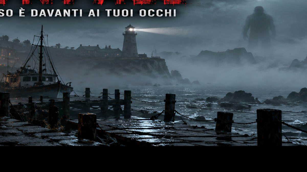 Costa e faro di St. Amelia nella nebbia