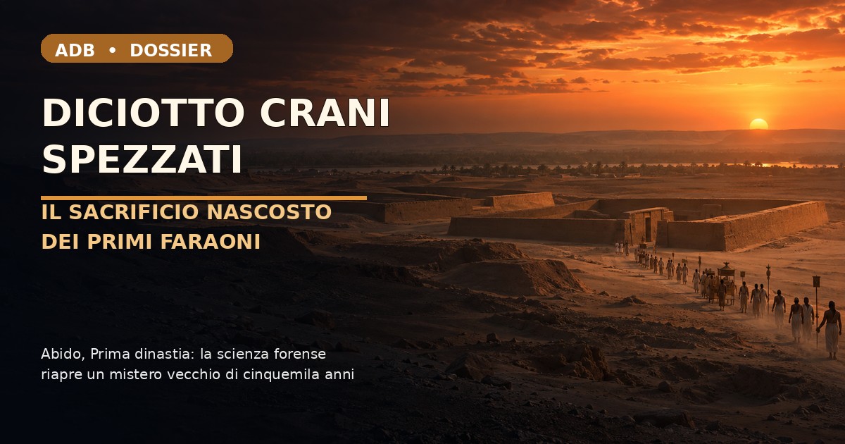 Diciotto crani spezzati: il sacrificio nascosto dei primi faraoni
