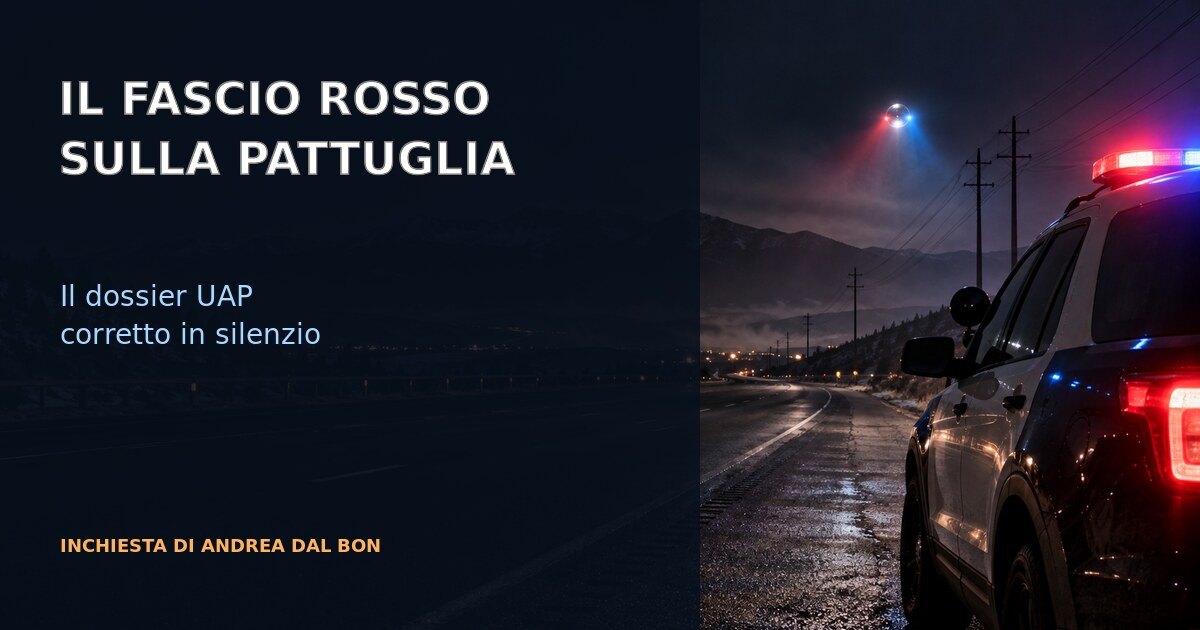 Il fascio rosso sulla pattuglia: il dossier UAP corretto in silenzio